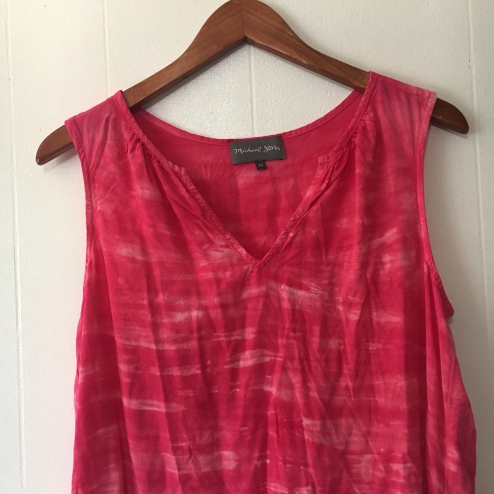 • SOLD // tie dye hot pink michael stars by anthro top • - Picture 3 of 7